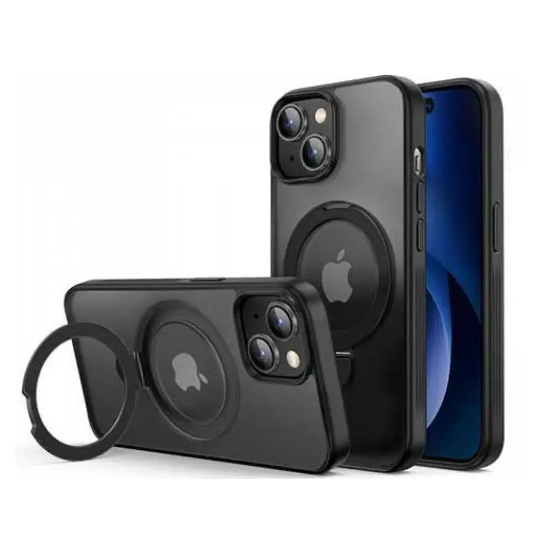 iPhone 15 360 Kickstand Case Black
